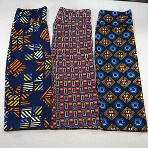 LuLaRoe - Cassie - Colorful Geometric Patterned Skirt Trio - Size Small - Small